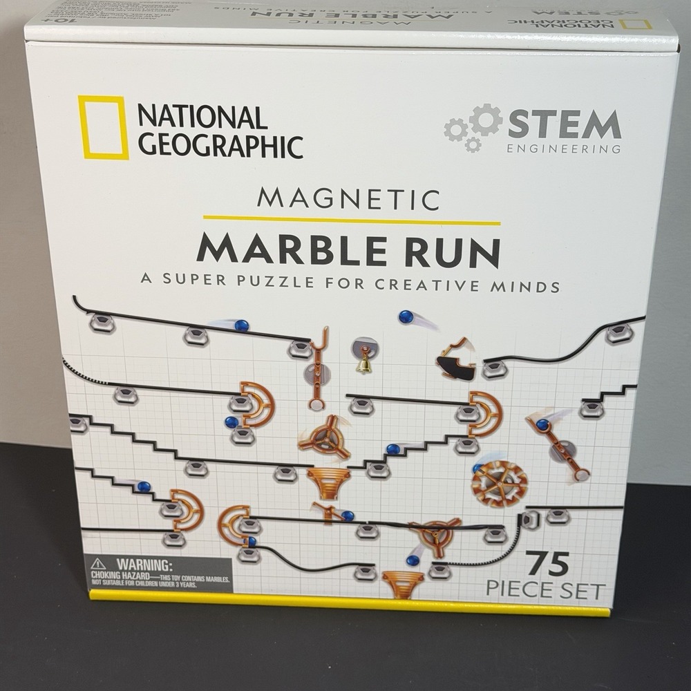 National Geographic STEM Engineering Magnetic Marble Run 75pc Set Age 8+